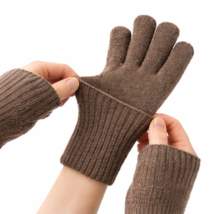 Gants d'hiver synthétiques en cachemire pour l'extérieur, thermiques, compatibles écran tactile, tricotés sans couture, doux et chauds, pour la conduite, longueur poignet, unisexe - Product Image 4