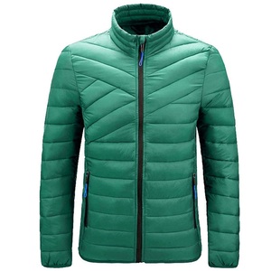 Chaqueta de burbujas personalizada de la mejor calidad para hombre, con cierre de cremallera, cuello alto, de lona, talla grande, al por mayor, estilo urbano, para invierno - Product Image 5
