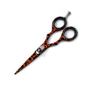 Ciseaux de coiffure professionnels en acier métallique avec revêtement en papier fantaisie et vis réglable - Product Image 3