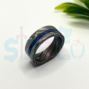 Hot Selling Handmade Damascus Steel <b>Ring</b> for Men Women Wedding Band Fashion Party <b>Ring</b> Custom Latest Design OEM Supplier - Product Image 3