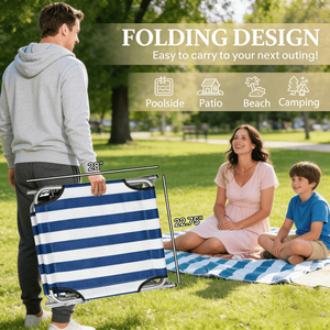 Chaises longues pliantes confortables pour la piscine, chaises longues pliantes pour l'extérieur - Product Image 4