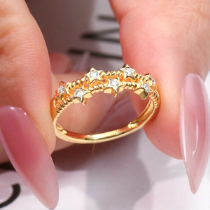 แหวนเพชรทรงดาวเงินสเตอร์ลิงสำหรับผู้หญิงจาก CARATOVA DIAMONDS - Product Image 4