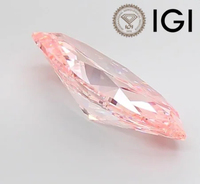 Bague de joaillerie fine en diamant SHRAMAN cultivé en laboratoire, taille Marquise, rose intense fantaisie, clarté VS1, 3.01 carats/pièce, certifié IGI, vente en gros