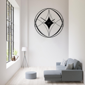 Modern Metal <b>Wall</b> <b>Clock</b> Geometric Circular Design Abstract Artistic Timepiece Contemporary Decorative <b>Living</b> <b>Room</b> <b>Wall</b> Decor - Product Image 1