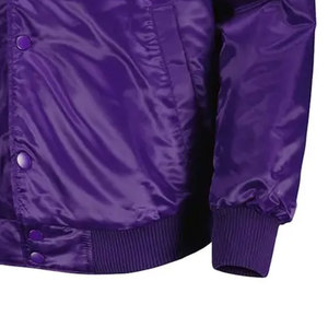 Veste en satin violet pour homme, couleur unie, fermeture à boutons, coupe classique, matière polyester, col rabattu, style décontracté, vêtement d'automne - Product Image 6