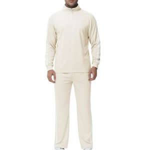 Conjunto Deportivo Azul Marino para Hombre 2026, Sudadera de Manga Larga con Cierre de Media Cremallera y Pantalones con Cordón, Color Sólido, Estilo Deportivo Informal para Otoño - Product Image 2