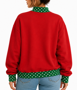 Sudadera con capucha extragrande de mezcla de algodón lisa para mujer, ideal para invierno y Navidad, venta al por mayor - Product Image 3