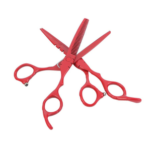 Ciseaux de barbier professionnels pour coiffeurs - Lames en acier inoxydable, manche en plastique, lame tranchante, ciseaux à effiler - Product Image 1