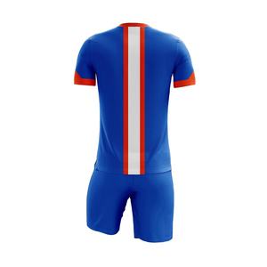 เสื้อฟุตบอลผู้ชายแบบกำหนดเอง เสื้อฟุตบอลระบายอากาศได้ดี ผลิตจากโพลีเอสเตอร์ 100% แขนสั้น ทรงเข้ารูป - Product Image 6