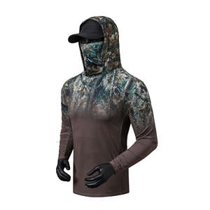 Camiseta de Pesca Personalizada de Manga Larga con Capucha, Protección UV SPF50, Secado Rápido, Transpirable, de Poliéster - Product Image 1