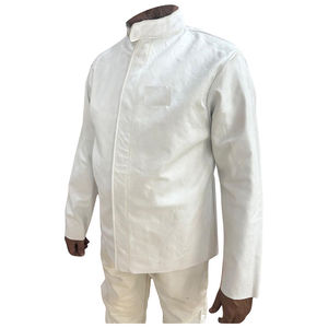 Combinaison de soudage en cuir de vachette de haute qualité, résistante à la chaleur, ignifuge, avec pantalon, pour la soudure de produits en cuir - Product Image 4