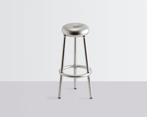 Hot Selling Modern Silver Metal Bar <b>Stool</b> Round Seat Minimalist Counter Chair For Cafe Kitchen Hotel Restaurant Furniture Design - Product Image 1