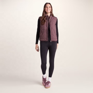 <b>Women's</b> Quilted Puffer Vest Sleeveless Zip <b>Waistcoat</b> Stand Collar Winter Outerwear Formal Layering Reversible Windproof Vest - Product Image 3