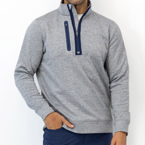Pulls à col roulé pour hommes avec logo brodé personnalisé, fabriqués en usine, à manches longues, demi-zip, décontractés, sweat-shirt à capuche unisexe - Product Image 6
