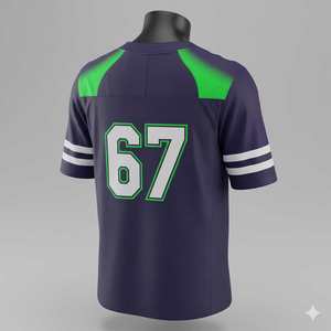 Camiseta de Fútbol Americano de Tela Suave y Transpirable, Manga Corta, Personalizable, Servicio OEM/ODM, Ropa Deportiva de Alto Rendimiento - Product Image 2