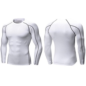 Latest High Quality Plain Compression Gym Shirt For Men Adult <b>Boys</b> Lightweight Rash Guard Full Sleeves Compression Shirts - Product Image 2