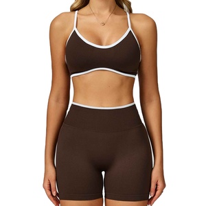 High Quality Solid Color Thin line <b>Strap</b> Gym Yoga Top Shockproof Women Fitness Detachable Chest Pad Sports <b>Bra</b> - Product Image 3