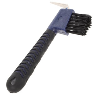 Cure-ongles en acier inoxydable avec brosse à poils en nylon et poignée caoutchoutée pour le toilettage des chevaux, entretien des sabots, usage intensif - Product Image 2