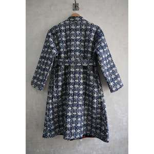 Chaqueta Acolchada de Algodón Kantha, Abrigo Largo Reversible Estilo Boho, Bata de Mujer, Abrigo Indio Hecho a Mano - Product Image 5