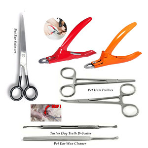 Basic <b>Dog</b> Grooming Tools Set 7pcs Pet Care Professional Animal Tartar Remover <b>Scissors</b> Ear Forceps Kit Safe Hygiene Cleaning - Product Image 1