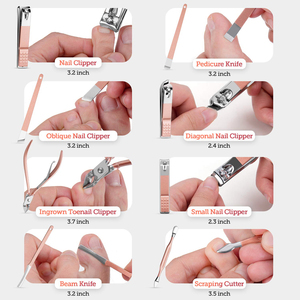 Juego Profesional de Manicura y Pedicura de 18 Piezas, Instrumentos de Acero Inoxidable, Certificación CE ISO, Marca Personalizable con Logotipo, Clásico - Product Image 4