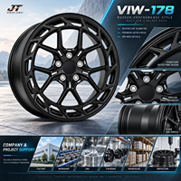 Jantes forgées à rayons multiples 18-22 pouces, finition noir brillant avec accents usinés VIW-178 pour BMW Audi Mercedes-Benz