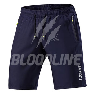 Bermuda décontracté noir pour homme BLOODLINE, séchage rapide, taille élastique, motif camouflage, matière PU, poche avant - Product Image 2