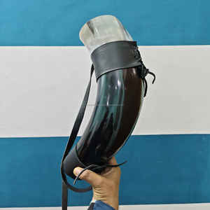 Produit très demandé : Corne à boire de luxe en corne de bœuf avec support en cuir, pour usage domestique et en restaurant, forme naturelle personnalisée - Product Image 5