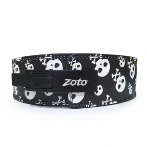 Ceinture de musculation professionnelle à levier avec graphique par sublimation en cuir véritable – Fabricant d'équipements de fitness - Product Image 1