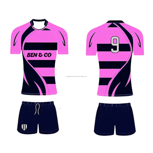 Uniforme de Rugby Unisex Personalizado para Hombre y Mujer, Conjunto de Camiseta y Pantalones Cortos, Uniforme de Rugby de Alto Rendimiento, Ropa Deportiva OEM, Kit de Alta Resistencia - Product Image 2