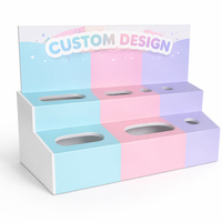 Expositor de Piso Portátil de PVC, Moderno, Personalizado, para Promoción de Productos en Supermercados y Publicidad Minorista