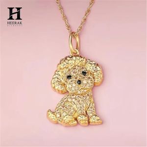 Collier pendentif chien bouledogue de luxe entièrement pavé de diamants pour la vente en gros - Conception personnalisée par Heerak Diamonds - Product Image 1