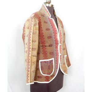 Indian Cotton Vintage Kantha <b>jacket</b> with <b>mandarin</b> <b>collar</b> and pockets button Autumn/Winter High Quality Quick Dry Plus <b>Jacket</b> - Product Image 3