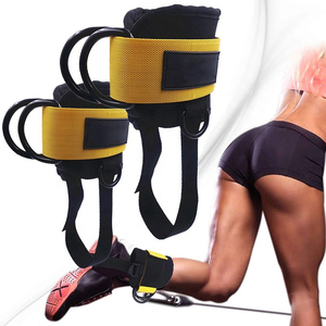 High Quality Durable <b>Adjustable</b> Ankle Straps Neoprene Padded Gym Straps With Stainless Steel <b>Ring</b> In Suitable Price Easy To Wear - Product Image 2