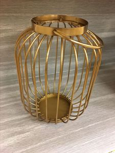 Gold Glass Candle Lantern <b>Tea</b> Light Holder Handmade Decorative Candle <b>Stand</b> for Home Christmas - Product Image 1