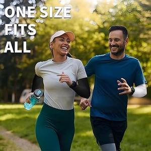 Manchons de bras élégants pour hommes et femmes, protection UV, tissu respirant, parfaits pour la course à pied, le cyclisme et le fitness - Product Image 4