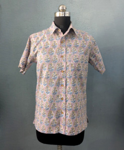 Camisa Casual de Algodón con Estampado Floral de Manga Corta para Hombre, Cuello Camisero, Estilo Veraniego - Product Image 4