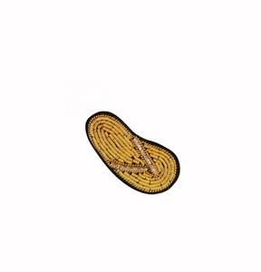 Broche en tissu 3D personnalisée, brodée à la main avec fil de bullion, motif animal, pour blazer, badge de poitrine, écusson brodé à la main - Product Image 2