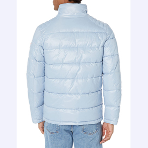 OEM Service New Arrival Casual Summer White Duck Parka Jacket Solid Color Hooded Puffer <b>Coat</b> <b>Zipper</b> Closure Breathable Canvas - Product Image 2