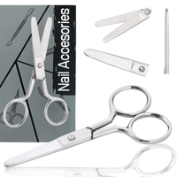 Ciseaux professionnels pour cuticules en acier inoxydable courbé couleur or rose, 10 cm, 20 mm, pour le soin des ongles