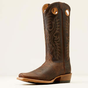 Bottes de cowboy mi-mollet pour femmes, style western, en cuir, coutures durables, bottes tendance de style country, haute qualité pour hommes - Product Image 3