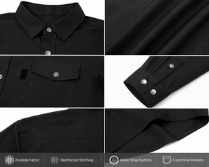 เสื้อเชิ้ตแขนยาวคุณภาพสูง ผ้าฝ้าย 100% ป้องกันไฟฟ้าสถิตย์ ได้รับการรับรองมาตรฐาน CE สำหรับงานเชื่อมโลหะแบบอเมริกัน ทนไฟ เหมาะสำหรับงานเหมืองและช่างไฟฟ้า - Product Image 3