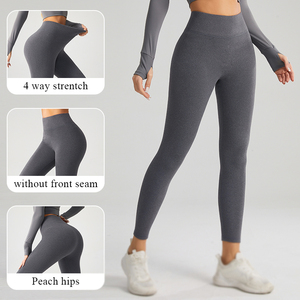 Leggings confortables à taille haute pour femmes, coupe ajustée, sans couture, fabricant professionnel, leggings de haute qualité, nouvelle arrivée - Product Image 5