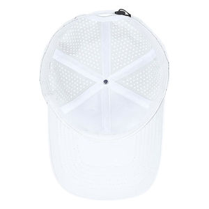 Gorra de Béisbol de Malla Blanca de 6 Paneles, Ajustable, Transpirable, Unisex, de Color Sólido, Informal, para Primavera/Verano, de Secado Rápido - Product Image 4
