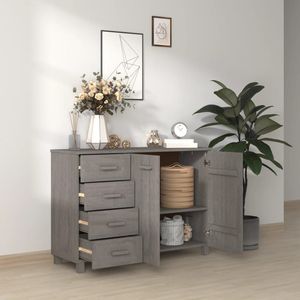 HAMAR Light Gray Solid Wood <b>Pine</b> <b>Sideboard</b> 44.5"x15.7"x31.5" - Product Image 6