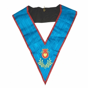 Hospitaller Sautoir <b>Collar</b> Ancient and Accepted Scottish Rite (AASR) Machine Embroidery Lace Safety <b>Pin</b> Premium - Product Image 3