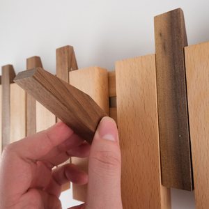 Premium Hardwood Wall Mounted Wooden <b>Hook</b> Luxury Entryway Foldable Organizer for Coats Jackets Bags and Accessories - Product Image 6