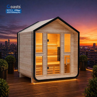 Sauna de jardín tipo caballete UKCA Smart WiFi 230V de madera termotratada con doble calefacción DIY DDP Reino Unido para hoteles y Airbnb