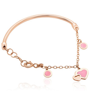 Pulseras de Cadena de Oro 18k al por Mayor para Niños, Certificadas SGL, Brazaletes Religiosos Infantiles, Joyería Personalizada con Diamantes CZ Brillantes Redondos de Fábrica - Product Image 1