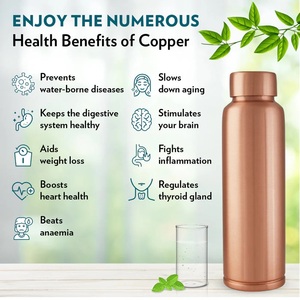 100% Leak Proof <b>Copper</b> <b>Bottle</b> for Daily <b>Drinking</b> Supports Natural Detox and Hydration for Worldwide Export from India - Product Image 5